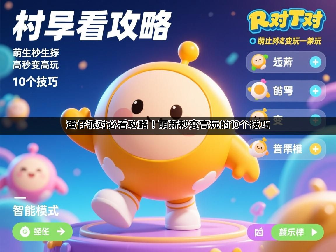 蛋仔派对必看攻略！萌新秒变高玩的10个技巧(图1)